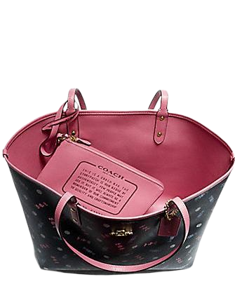 Coach Reversible City Tote With Scattered Candy Print