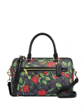 Coach Rowan Satchel In Signature Canvas With Fairytale Rose Print