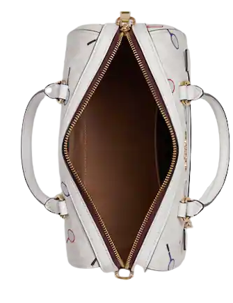 Coach Rowan Satchel In Signature Canvas With Racquet Print