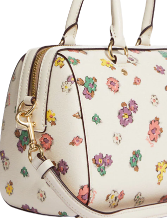 Coach Rowan Satchel With Spaced Floral Field Print