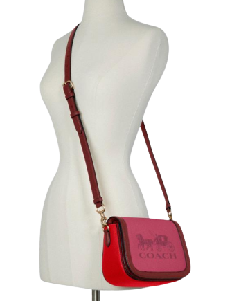 Coach Saddle In Colorblock With Horse And Carriage