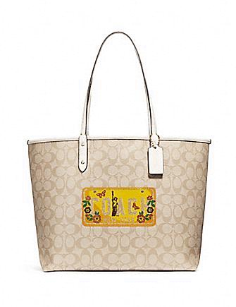 Coach Signature Reversible Road Trip New York Tote