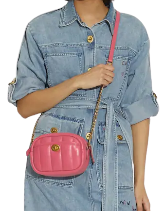 Coach Small Camera Bag With Quilting