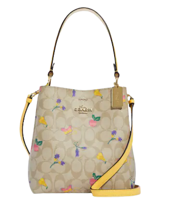 Coach Small Town Bucket Bag In Signature Canvas With Dreamy Veggie Print