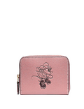 Coach Small Zip Around Wallet With Minnie Mouse Motif