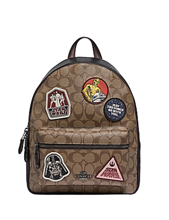 Coach Star Wars X Medium Charlie Backpack in Signature With Patches