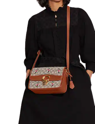 Coach Studio Shoulder Bag In Signature Jacquard With Penguin Motif