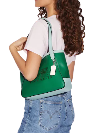Coach Tote 27 In Colorblock With Horse And Carriage