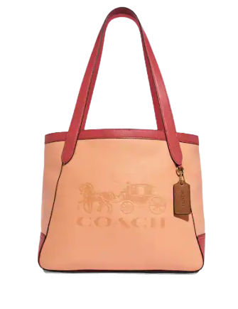 Coach Tote In Colorblock With Horse And Carriage