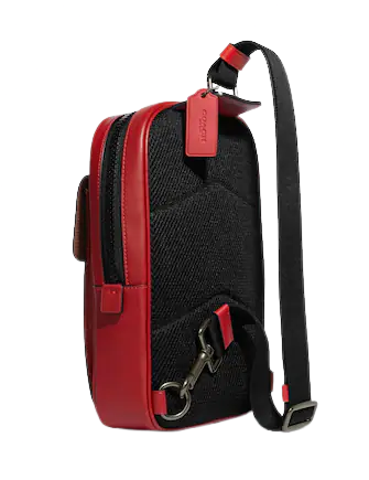 Coach Track Pack In Colorblock Signature Canvas