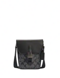 Coach Track Small Flap Crossbody In Signature Canvas