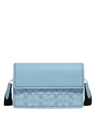 Coach Turner Flap Crossbody In Signature Chambray