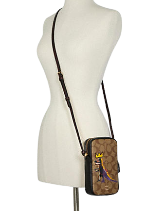 Coach X Jean Michel Basquiat North South Zip Crossbody In Signature Canvas