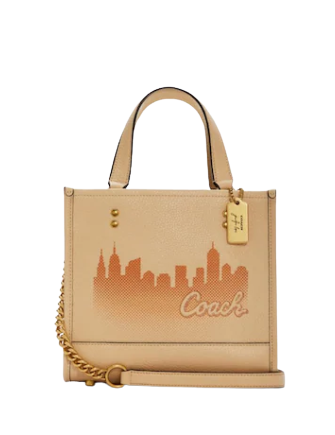 Coach X Jennifer Lopez Dempsey Tote 22 With Nyc Skyline