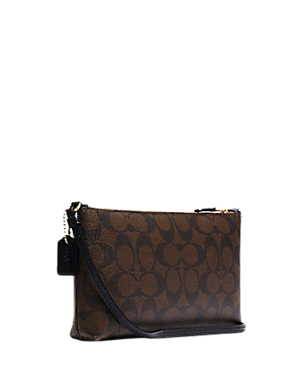 Coach Zip Top Crossbody in Signature Canvas with Unicorn
