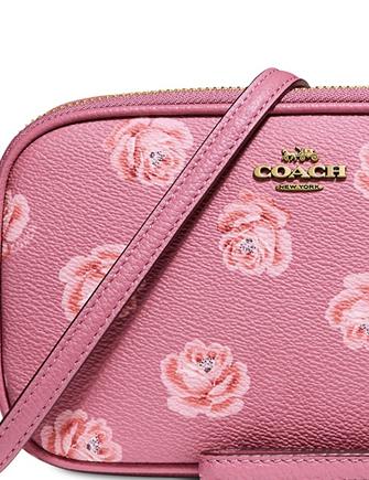 Coach Rose Print Crossbody Clutch