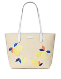 Kate Spade New York Ash Straw Lemon Zest Large Tote