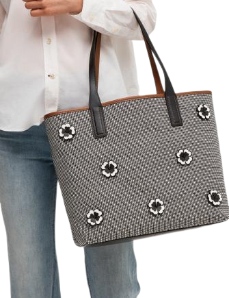 Kate Spade New York Ash Street Flower Applique Triple Compartment Tote