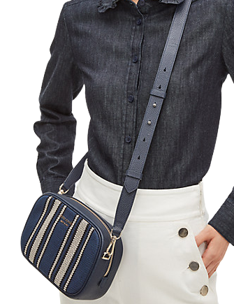 Kate Spade New York Astrid Canvas Stripe Medium Crossbody