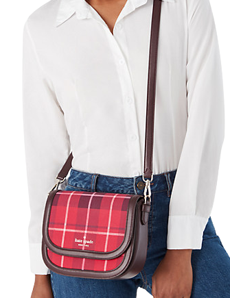 Kate Spade New York Blake Plaid Saddle Bag