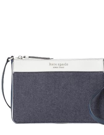 Kate Spade New York Cameron Denim Colorblock Medium Top Zip Crossbody