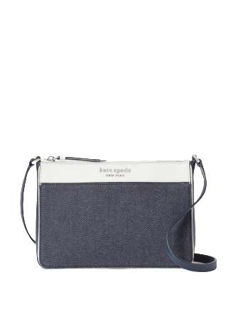 Kate Spade New York Cameron Denim Colorblock Medium Top Zip Crossbody