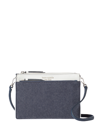 Kate Spade New York Cameron Denim Colorblock Zip Crossbody