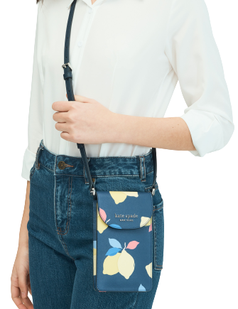 Kate Spade New York Cameron Lemon Zest Sorth South Flap Phone Crossbody