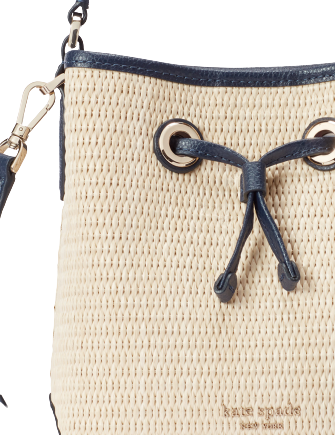 Kate Spade New York Eva Straw Small Bucket Bag