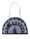 Kate Spade New York Full Plume Straw Peacock Bag