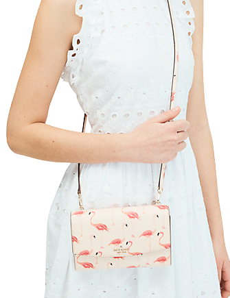 Kate Spade New York Laurel Way Festive Flamingos Winni Crossbody