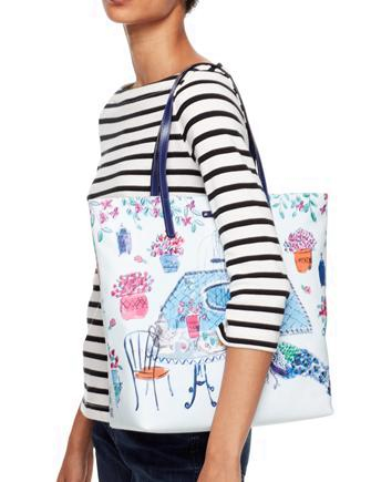 Kate Spade New York Liberty Street Full Plume Peacock Bird Bon Shopper