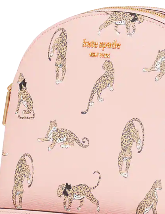 Kate Spade New York Morgan Leopard Double zip Dome Crossbody