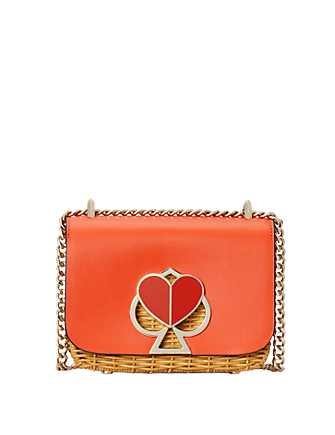Kate Spade New York Nicola Wicker Twistlock Small Convertible Chain Shoulder Bag