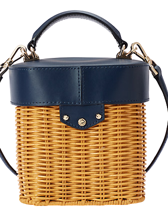 Kate Spade New York Rumi Wicker Medium Trunk Crossbody