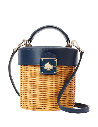 Kate Spade New York Rumi Wicker Medium Trunk Crossbody