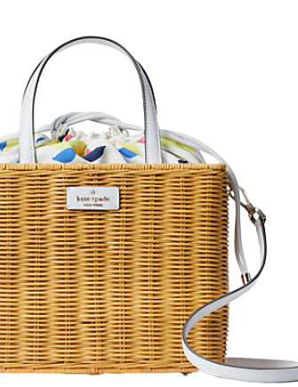 Kate Spade New York Sam Wicker Lemon Zest Medium Satchel