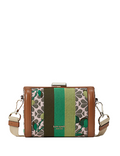 Kate Spade New York Spade Flower Jacquard Bijou Cherry Tricolor Stripe Medium Crossbody