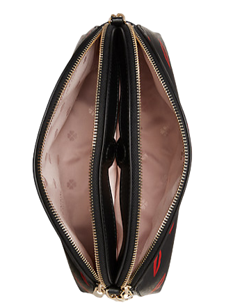 Kate Spade New York Spencer Kisses Double Zip Dome Crossbody