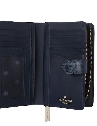 Kate Spade New York Staci Medium White Apple Compartment Bifold Wallet