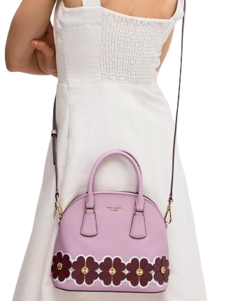 Kate Spade New York Sylvia Graphic Clover Applique Medium Dome Satchel