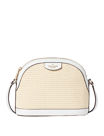 Kate Spade New York Sylvia Straw X Large Dome Crossbody