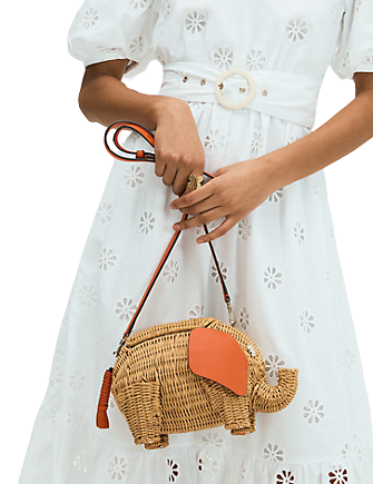 Kate Spade New York Tiny Wicker Large Elephant Crossbody