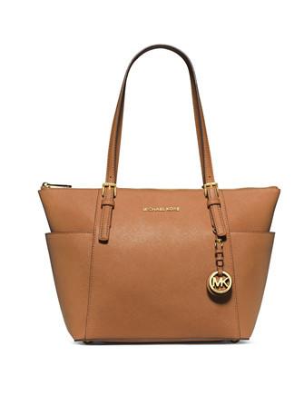 Michael Michael Kors East West Jet Set Saffiano Top Zip Tote