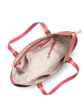 Michael Michael Kors East West Jet Set Saffiano Top Zip Tote