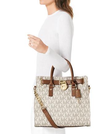 Michael Michael Kors Large NS Signature Hamilton Saffiano Satchel