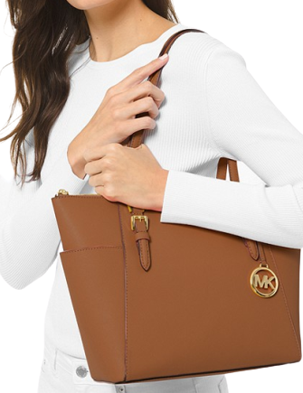 Michael Michael Kors Charlotte Large Saffiano Leather Top Zip Tote Bag