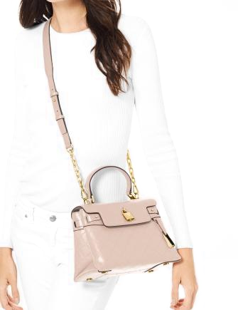 Michael Michael Kors Gramercy Chain Embossed Leather Top Handle Satchel