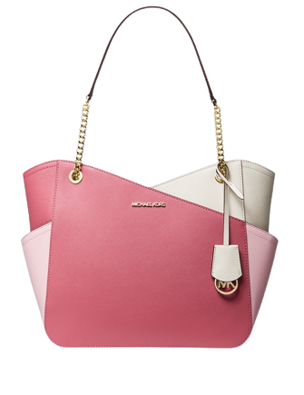 Michael Michael Kors Jet Set Large Color-Block Saffiano Leather Tote Bag