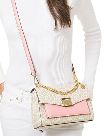 Michael Michael Kors Lita Medium Two Tone Logo Crossbody Bag